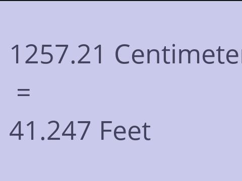 1257.21 CM TO FEET