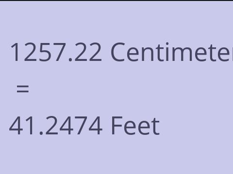 1257.22 CM TO FEET