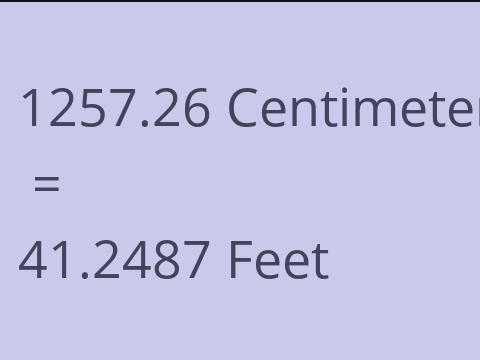 1257.26 CM TO FEET