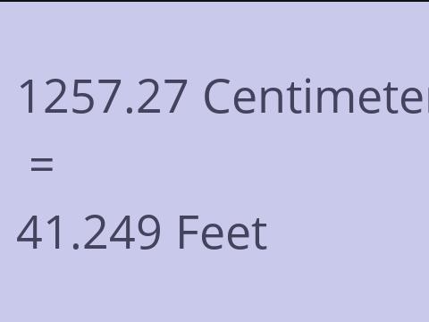 1257.27 CM TO FEET