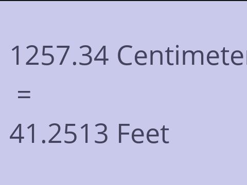 1257.34 CM TO FEET