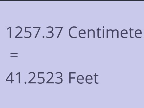 1257.37 CM TO FEET