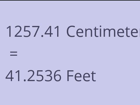 1257.41 CM TO FEET