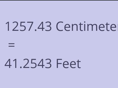 1257.43 CM TO FEET