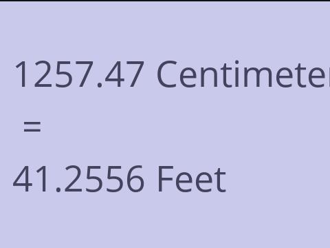 1257.47 CM TO FEET