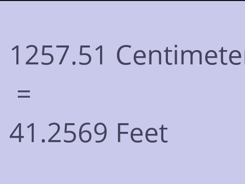 1257.51 CM TO FEET