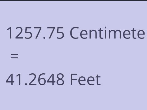 1257.75 CM TO FEET