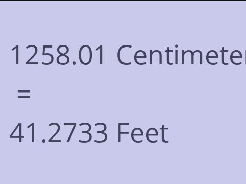 1258.01 CM TO FEET