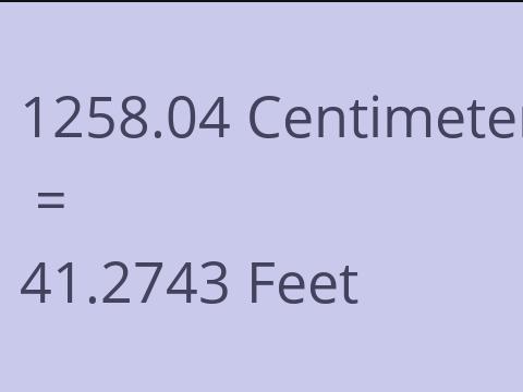 1258.04 CM TO FEET