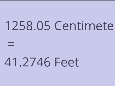 1258.05 CM TO FEET