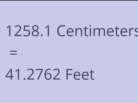 1258.1 CM TO FEET