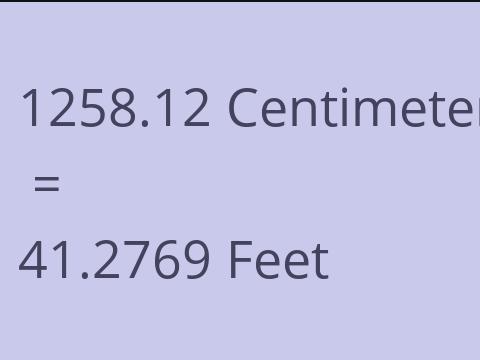 1258.12 CM TO FEET