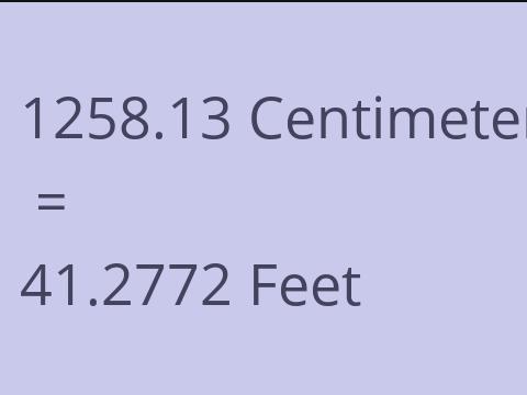 1258.13 CM TO FEET