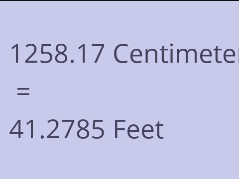 1258.17 CM TO FEET