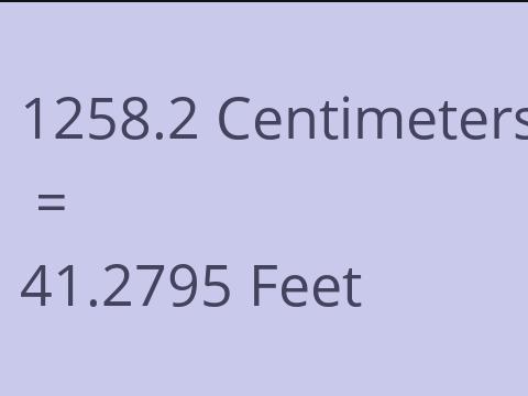 1258.2 CM TO FEET