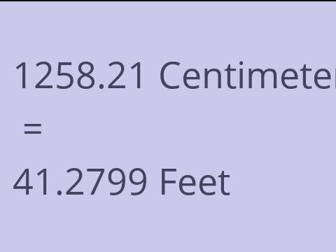 1258.21 CM TO FEET