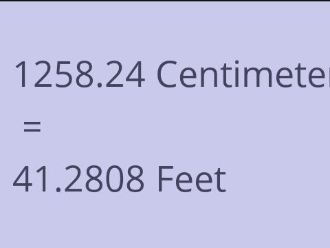 1258.24 CM TO FEET