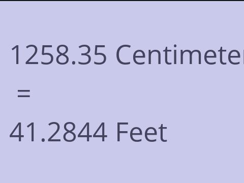 1258.35 CM TO FEET