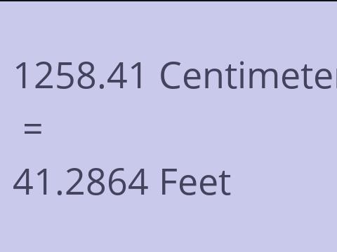 1258.41 CM TO FEET