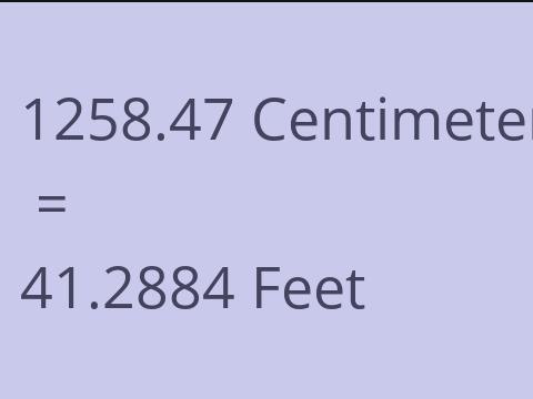 1258.47 CM TO FEET