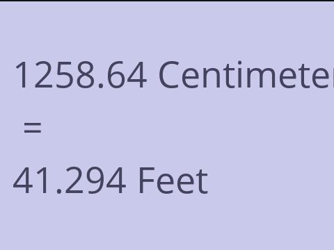 1258.64 CM TO FEET