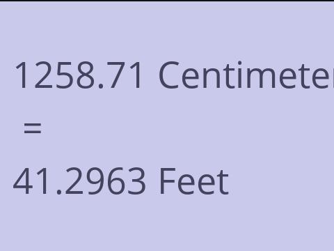 1258.71 CM TO FEET