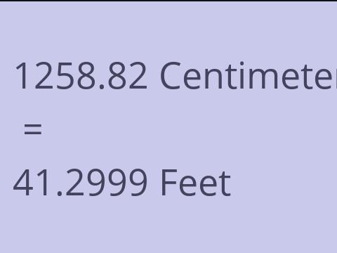 1258.82 CM TO FEET