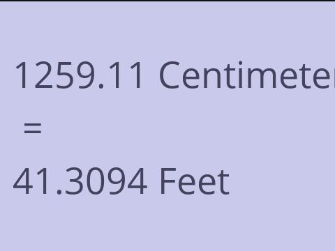 1259.11 CM TO FEET