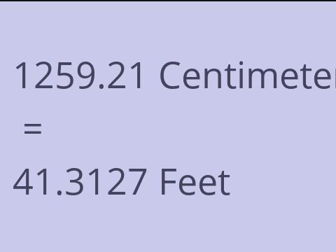 1259.21 CM TO FEET