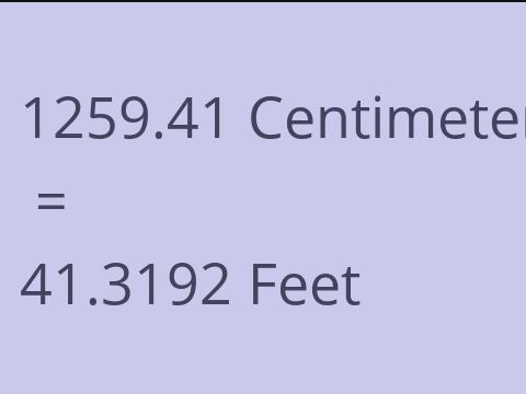 1259.41 CM TO FEET