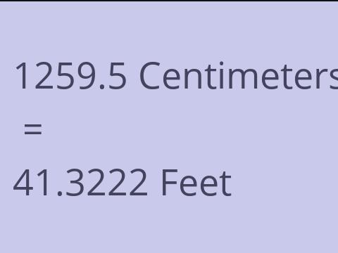 1259.5 CM TO FEET