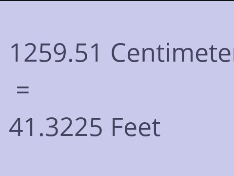 1259.51 CM TO FEET