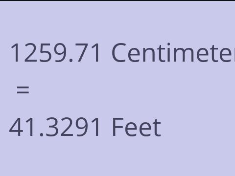 1259.71 CM TO FEET