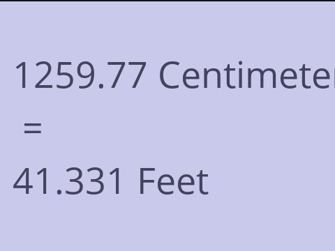 1259.77 CM TO FEET