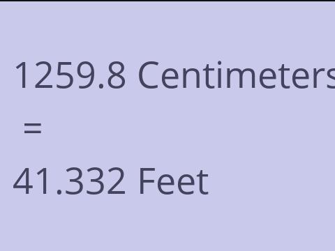 1259.8 CM TO FEET