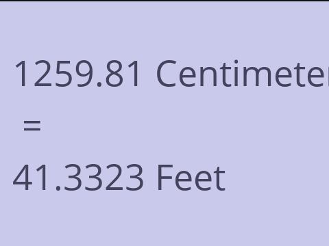 1259.81 CM TO FEET