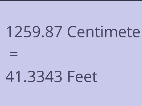 1259.87 CM TO FEET