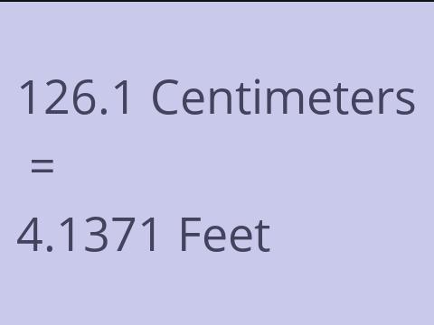 126.1 CM TO FEET