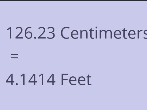 126.23 CM TO FEET