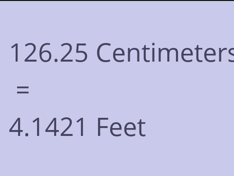 126.25 CM TO FEET