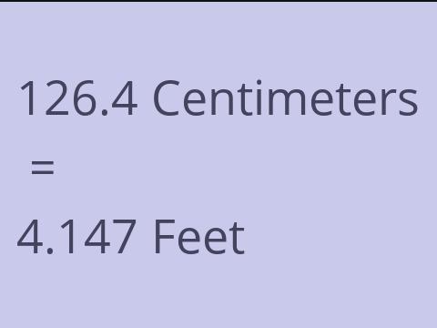 126.4 CM TO FEET