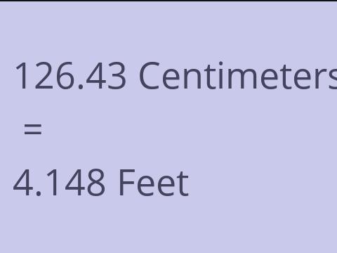 126.43 CM TO FEET