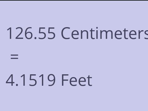 126.55 CM TO FEET