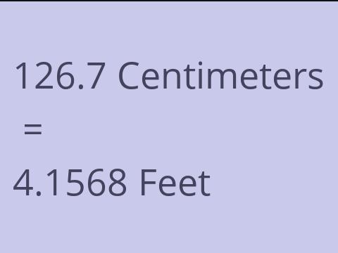 126.7 CM TO FEET