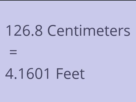 126.8 CM TO FEET