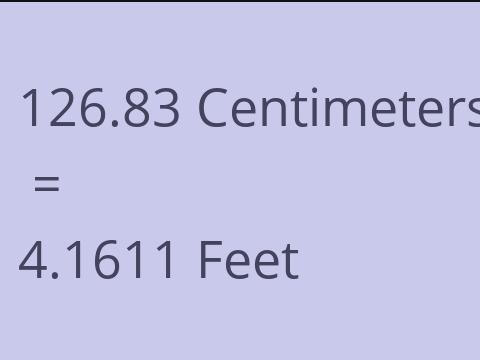 126.83 CM TO FEET