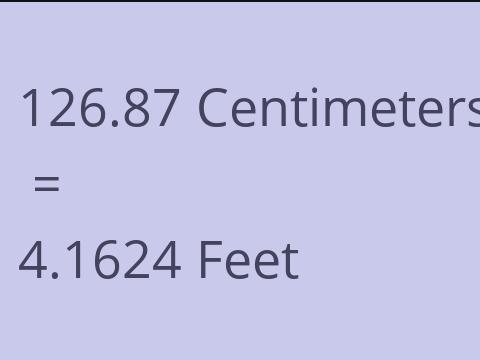 126.87 CM TO FEET