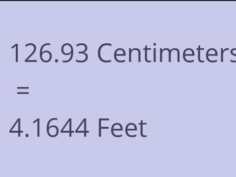 126.93 CM TO FEET