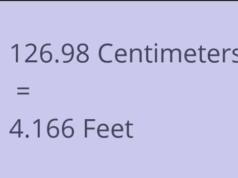 126.98 CM TO FEET