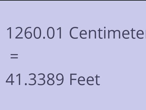 1260.01 CM TO FEET